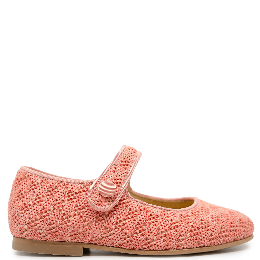 Spain+Co Salmon Knit Mary Jane-Tassel Children Shoes