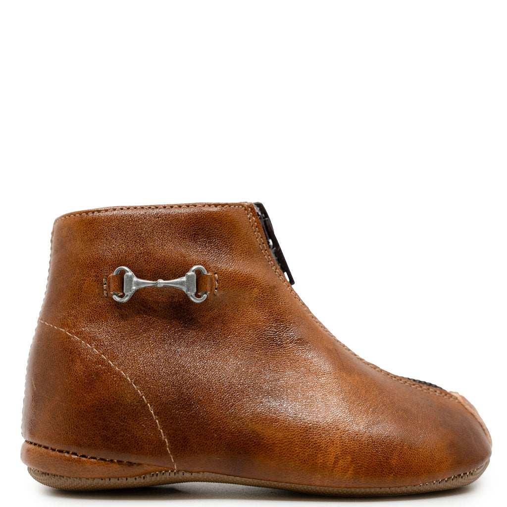 PePe Vintage Brown Horsebit Zipper Bootie-Tassel Children Shoes