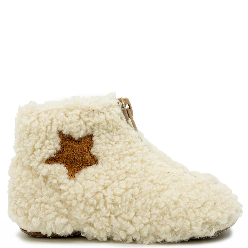 Pepe Shearling Star Zipper Bootie-Tassel Children Shoes