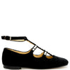 Spain+Co Black Velvet Pearl Mary Jane-Tassel Children Shoes