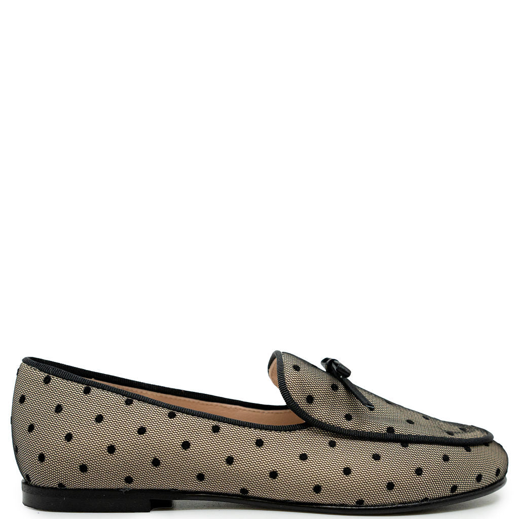 Beberlis Mesh Dot Bow Loafer-Tassel Children Shoes