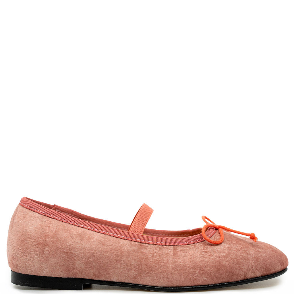 Spain+Co Rose Velvet Elastic Flat-Tassel Children Shoes