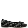 Spain+Co Black Plaid Captoe Ballet Flat-Tassel Children Shoes