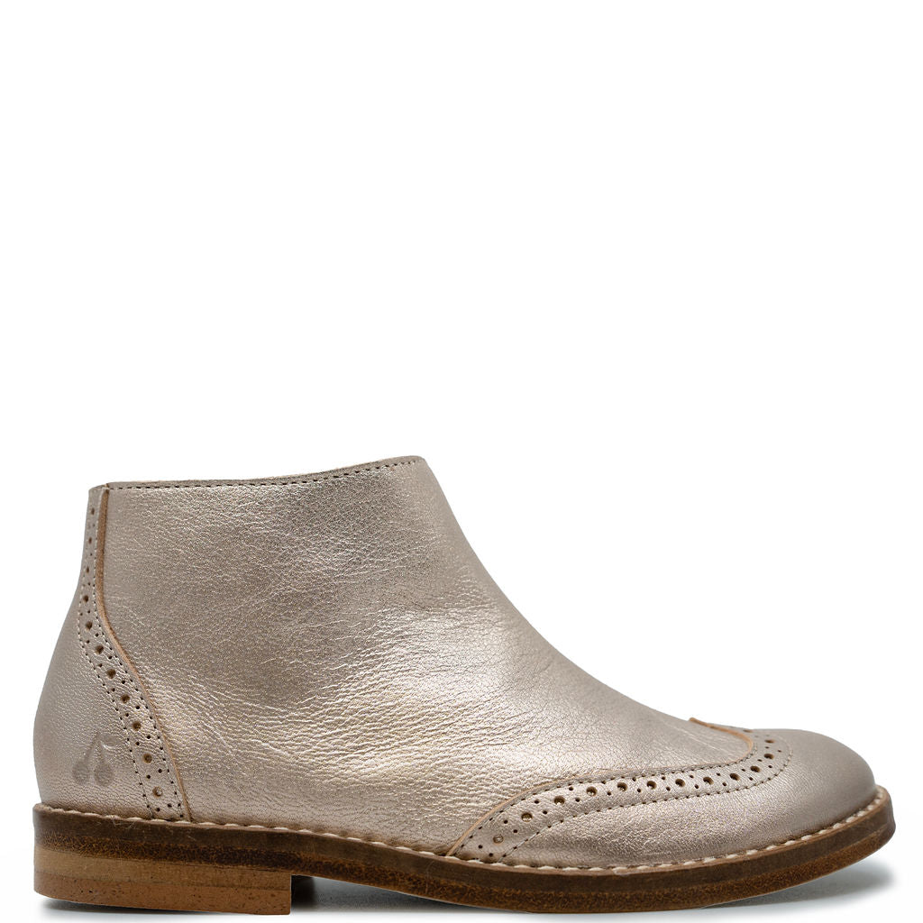 Bonpoint - Janette rose gold leather ankle boots - Pink gold