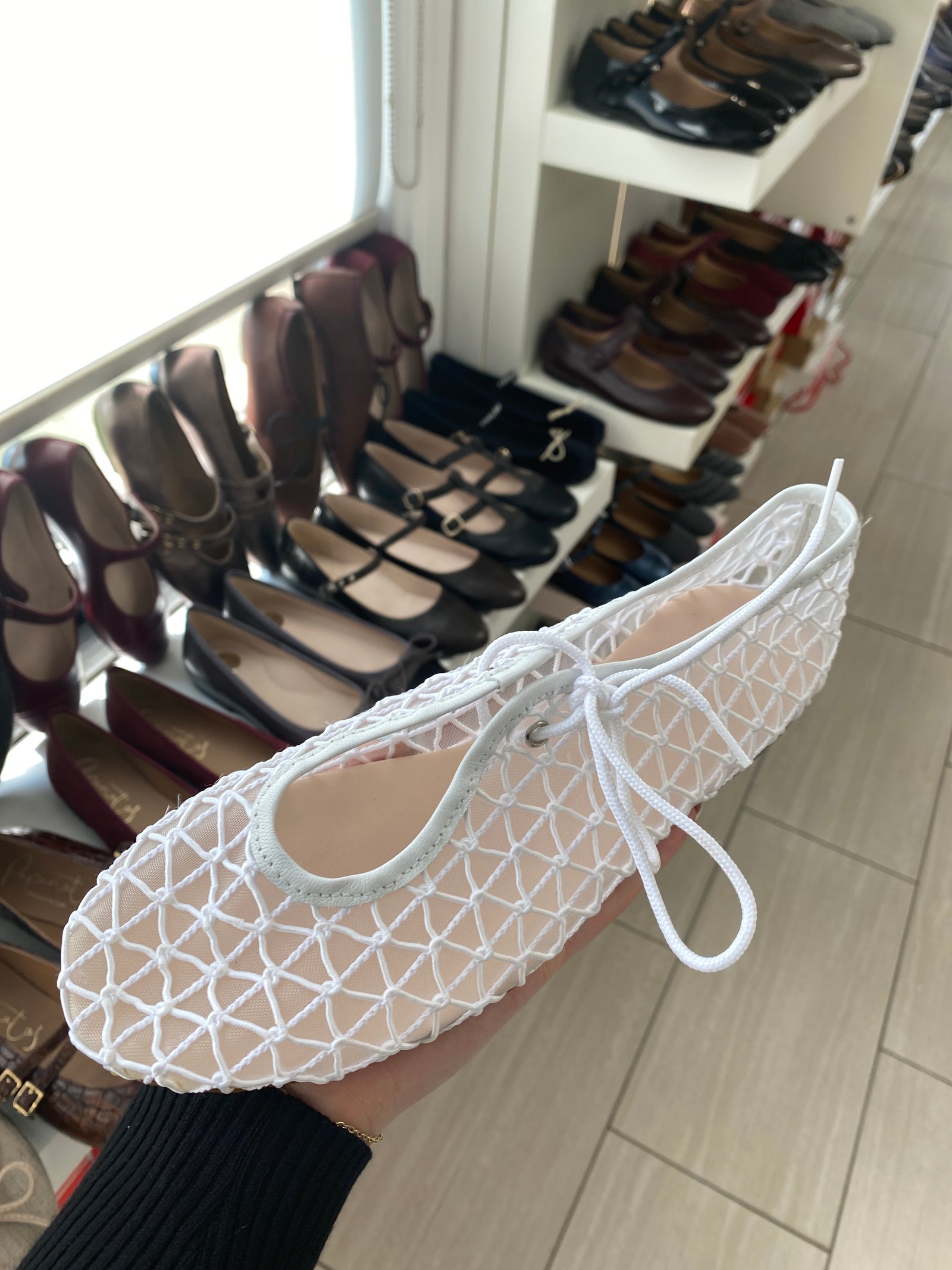Papanatas White Mesh Lace Mary Jane-Tassel Children Shoes