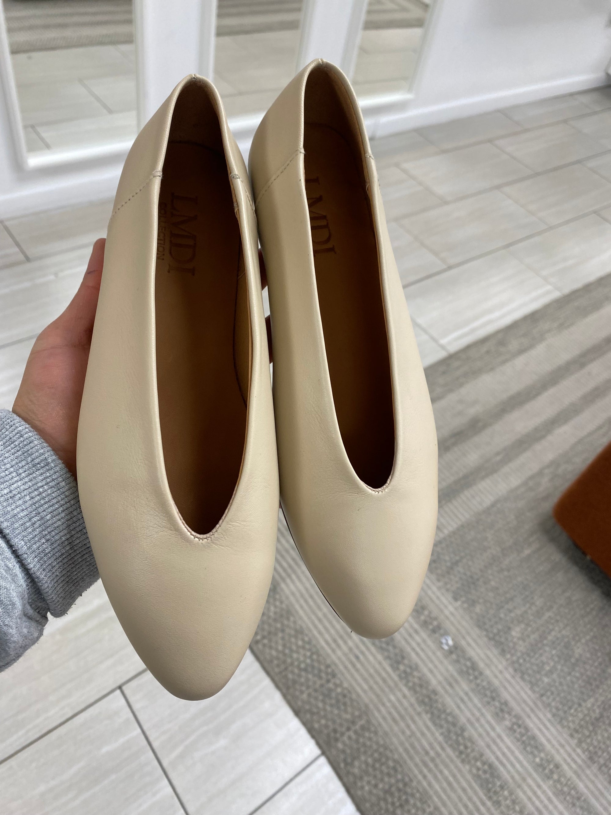 LMDI Latte Pointed V Flat-Tassel Children Shoes