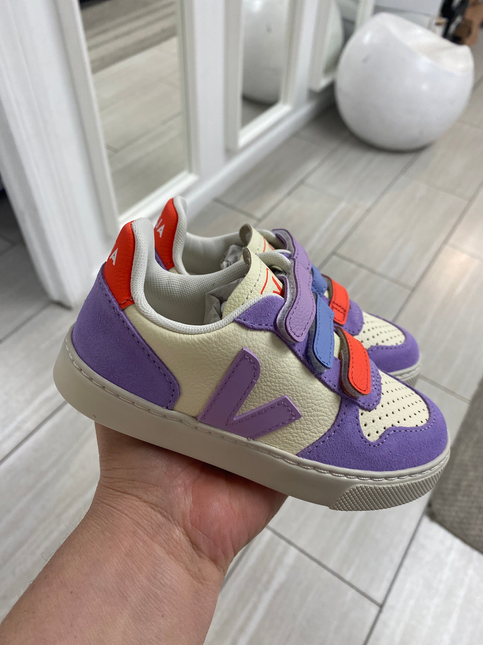 Veja Cashew Multico Velcro Sneaker-Tassel Children Shoes
