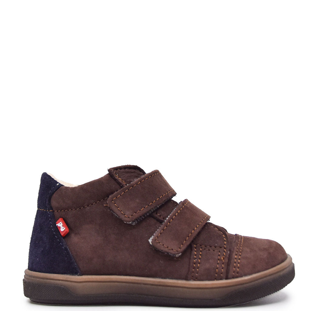 Emel Brown Nubuk Baby Sneaker-Tassel Children Shoes