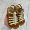 Pom D&#39;Api Gold Iridescent Sandal-Tassel Children Shoes