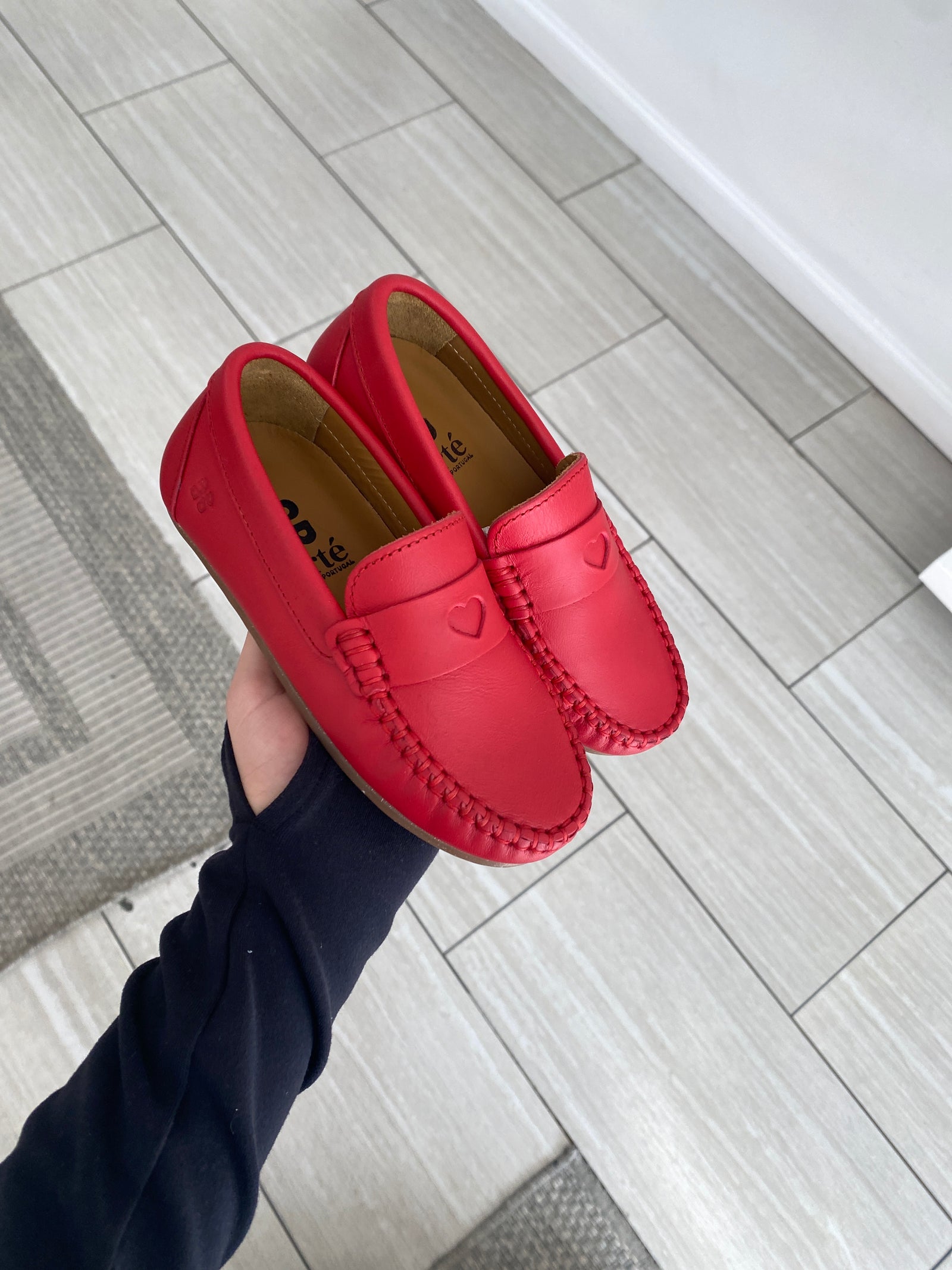 Porte Red Heart Penny Loafer-Tassel Children Shoes