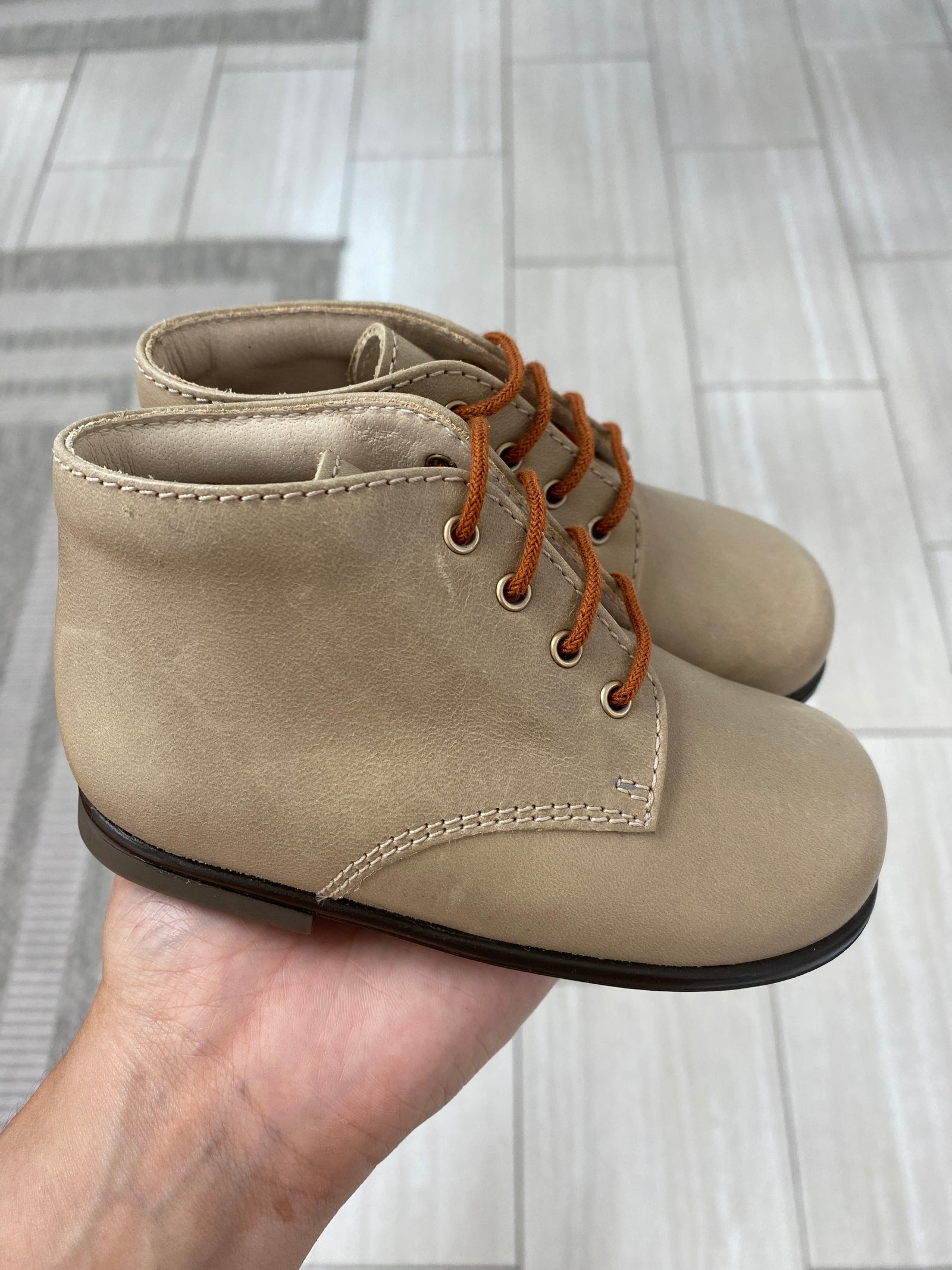 Beberlis Taupe Vintage Baby Bootie-Tassel Children Shoes