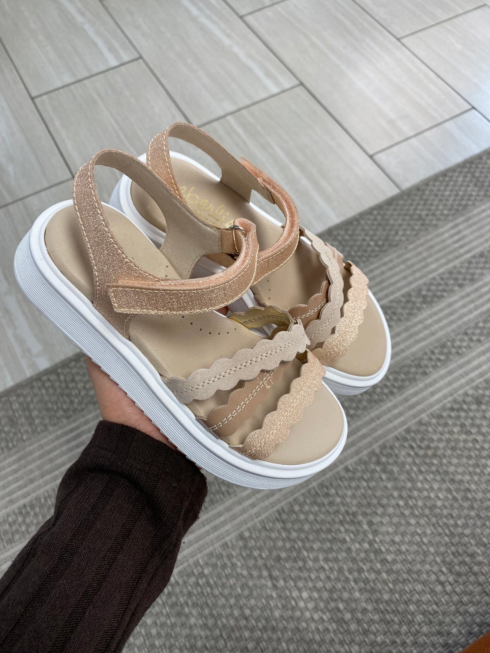Beberlis Multi Natural Platform Sandal-Tassel Children Shoes