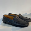 Atlanta Mocassin Black Grainy Penny Loafer-Tassel Children Shoes