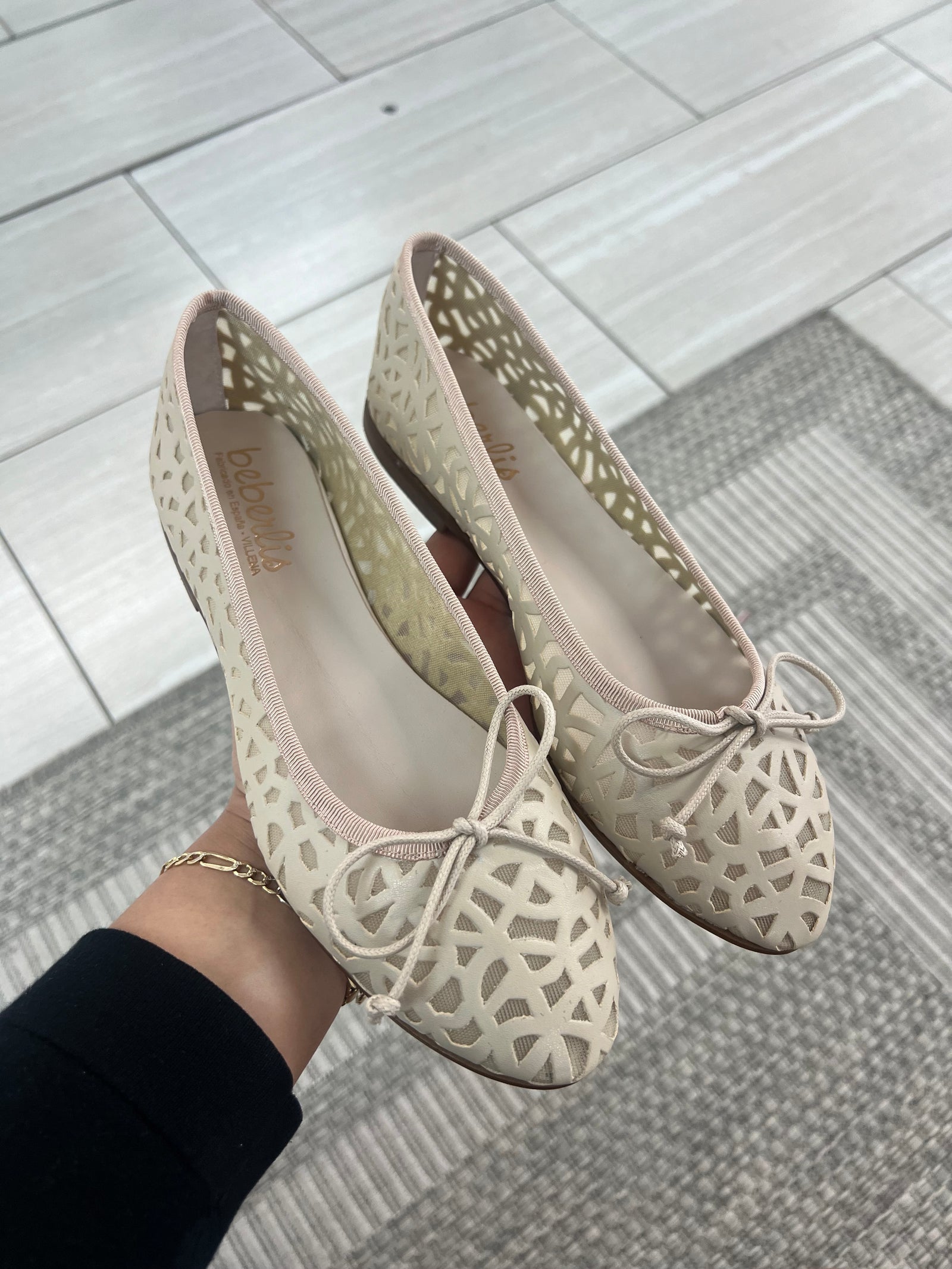 Beberlis Beige Basket Flat-Tassel Children Shoes