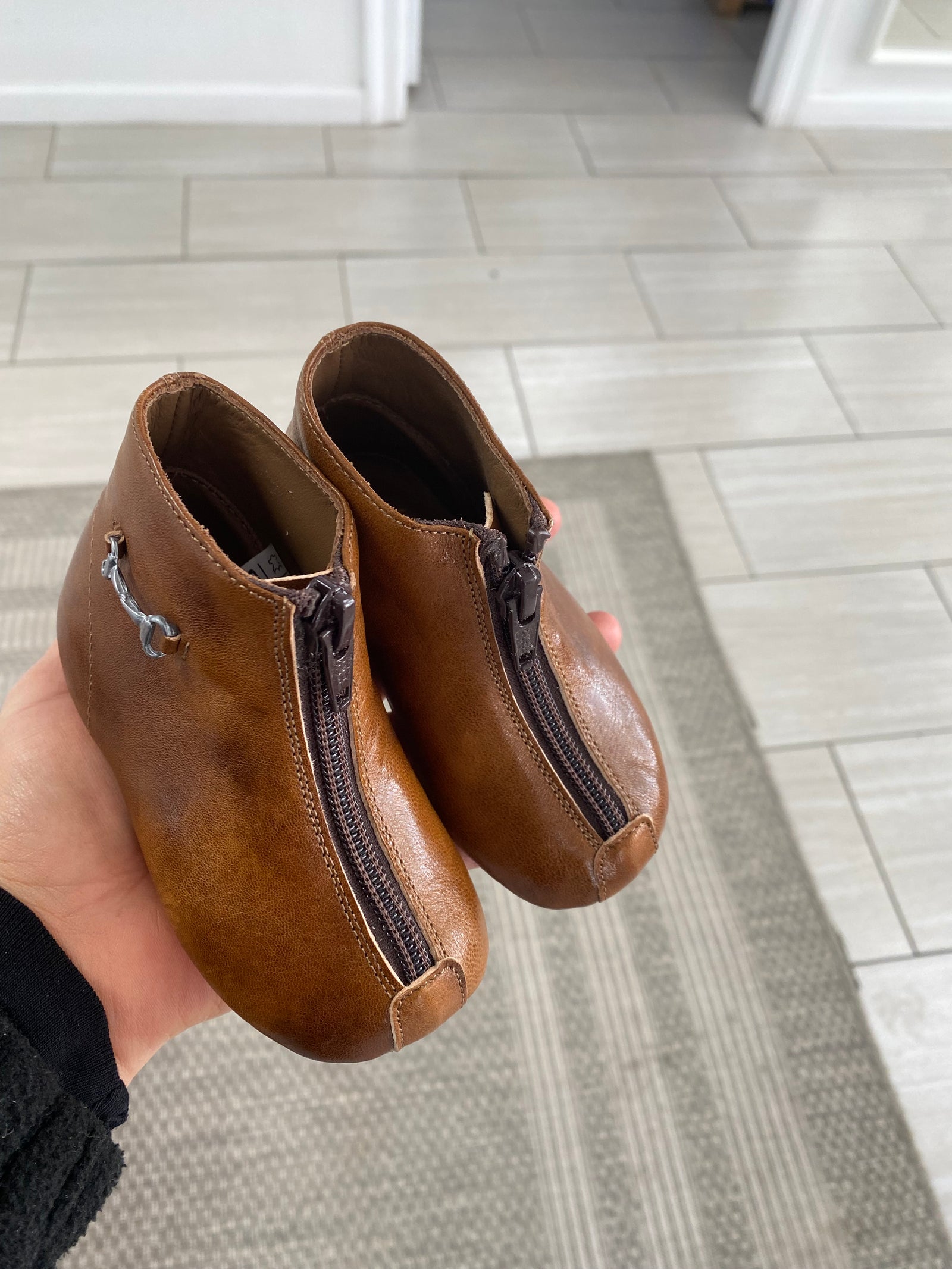 PePe Vintage Brown Horsebit Zipper Bootie-Tassel Children Shoes