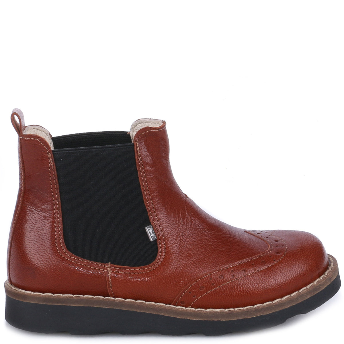 Emel Cognac Elastic Bootie-Tassel Children Shoes