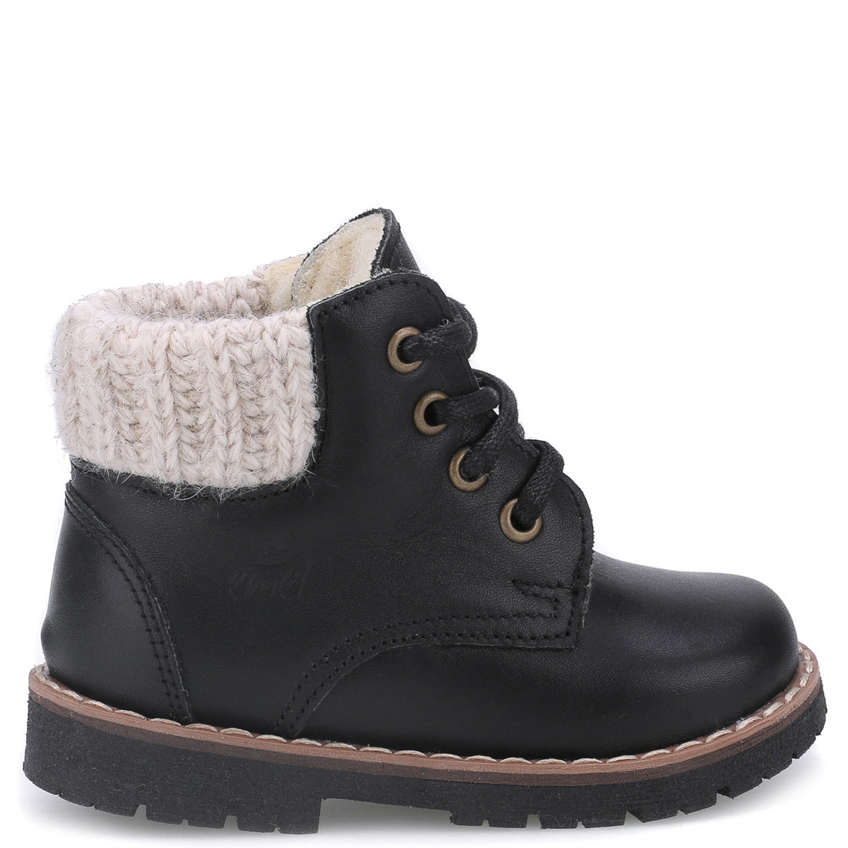 Emel Black Sweater Baby Boot-Tassel Children Shoes