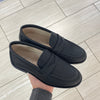 Spain+Co Black Textured Penny Dress Shoe-Tassel Children Shoes