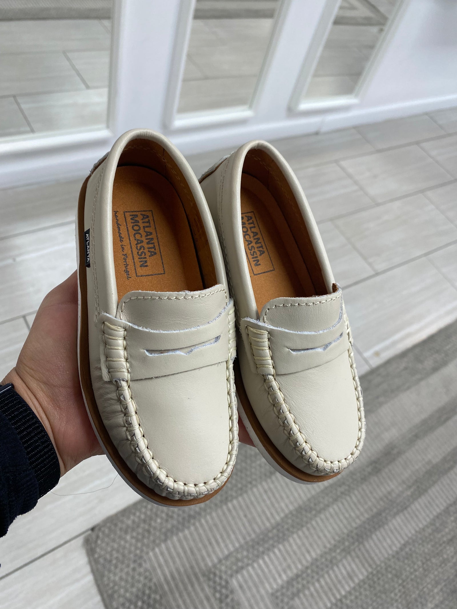 Atlanta Mocassin Sand Penny Boat Loafer-Tassel Children Shoes