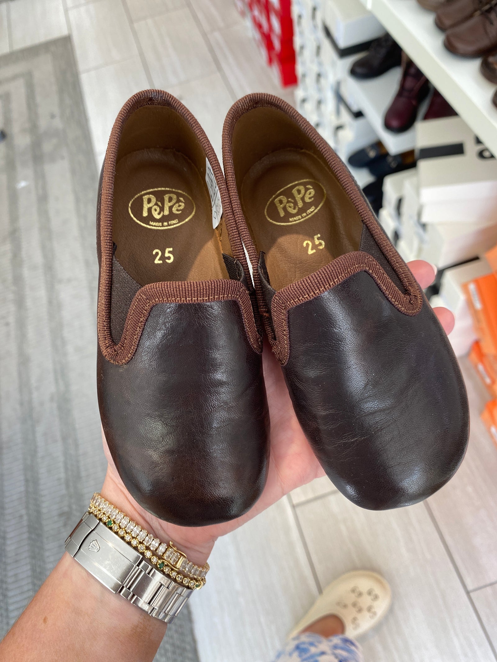 Pepe Bourbon Brown Slipper Loafer-Tassel Children Shoes
