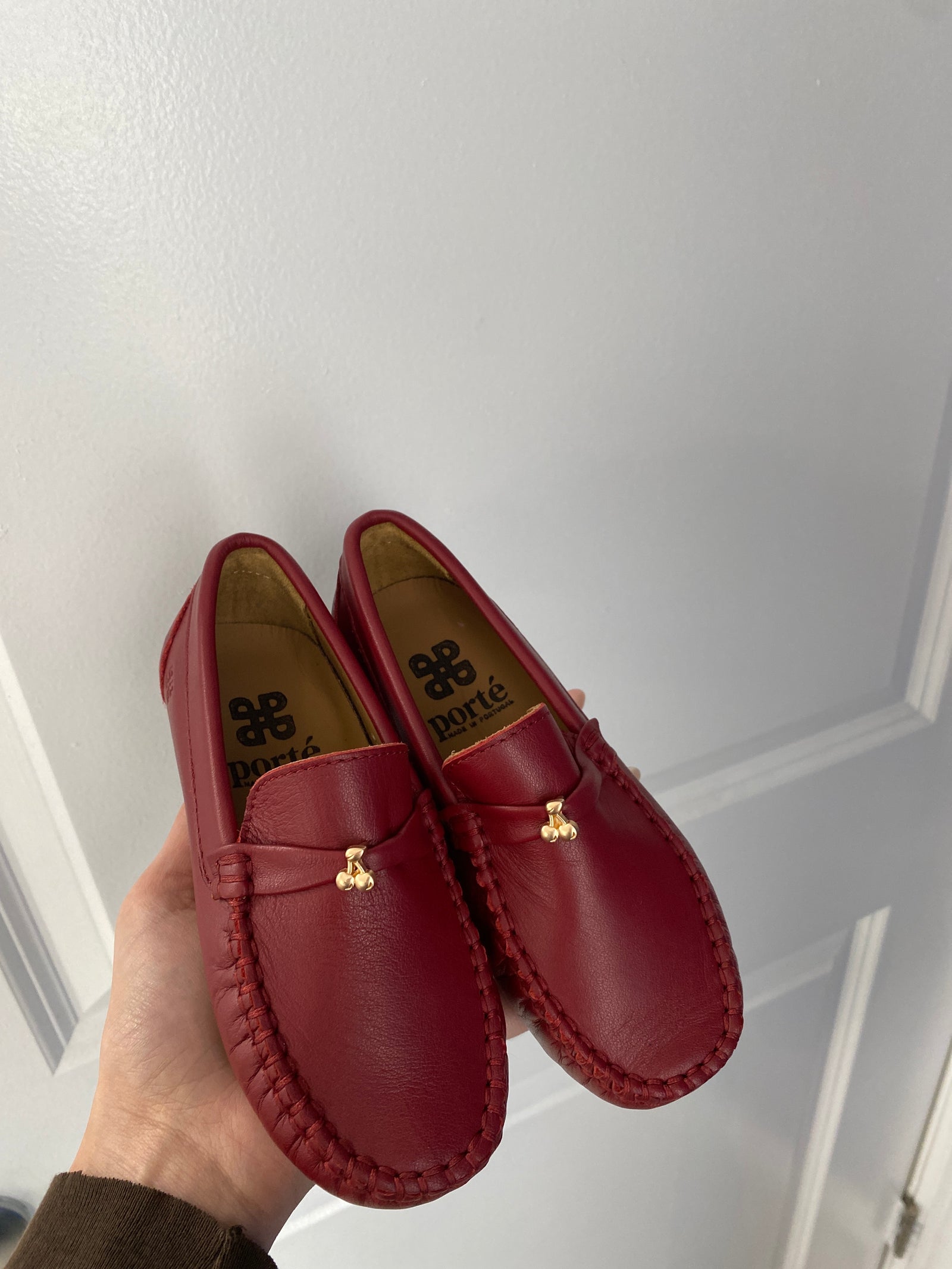 Porte Red Cherry Loafer-Tassel Children Shoes