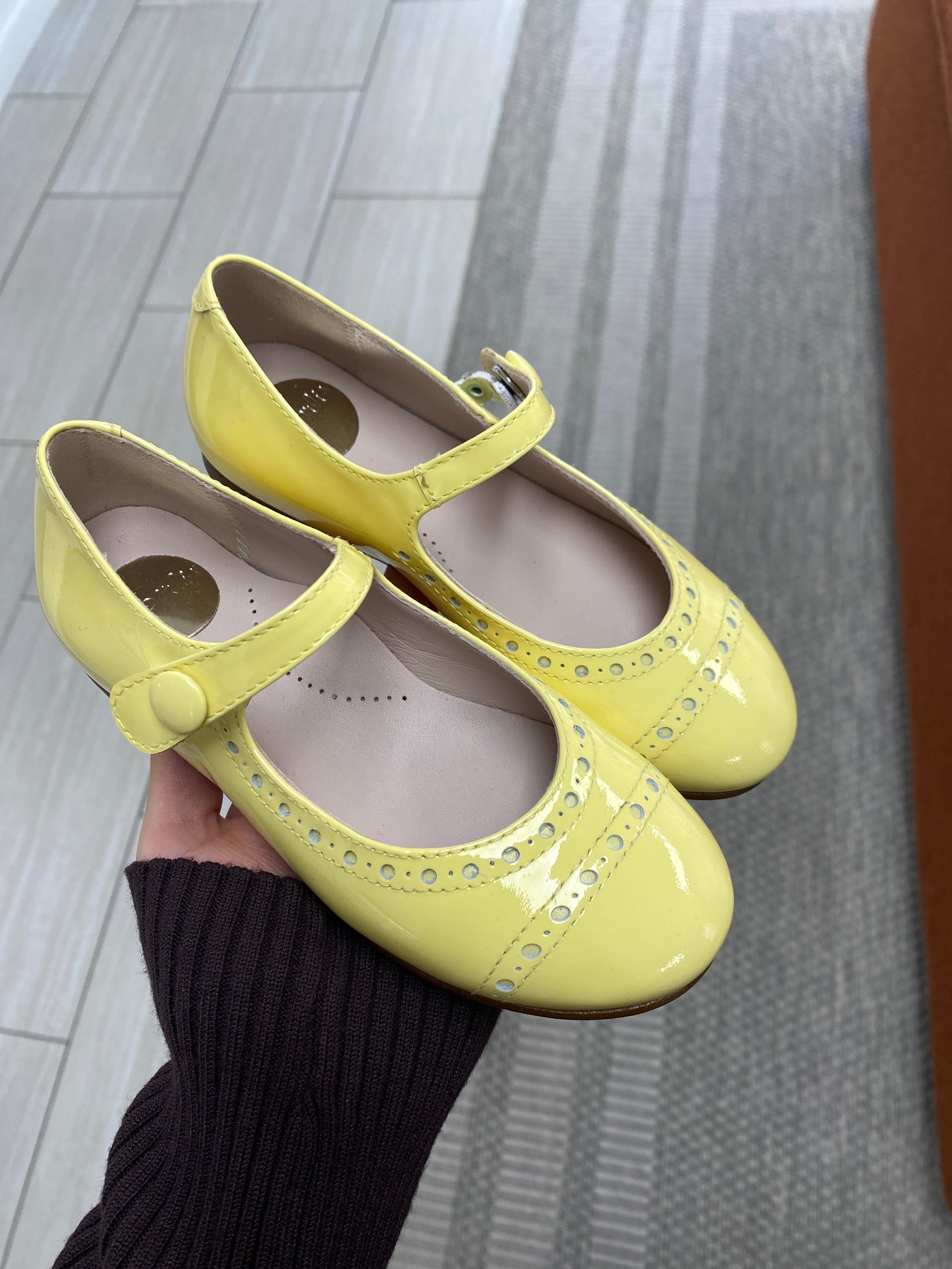 Beberlis Sun Yellow Captoe Mary Jane-Tassel Children Shoes