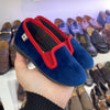 Bonton navy velvet smoking loafer-Tassel Children Shoes