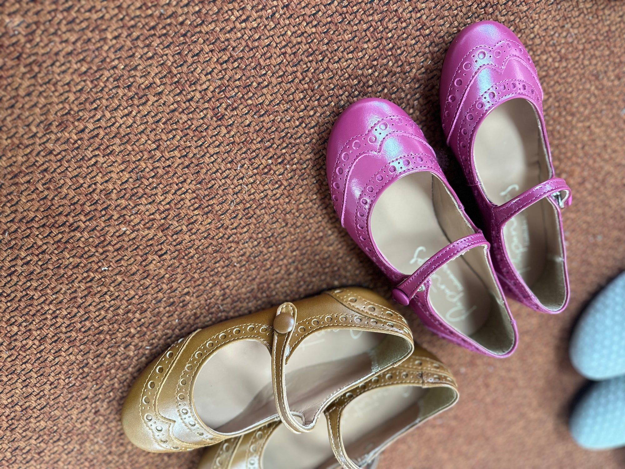 Papanatas Magenta Wingtip Mary Jane-Tassel Children Shoes