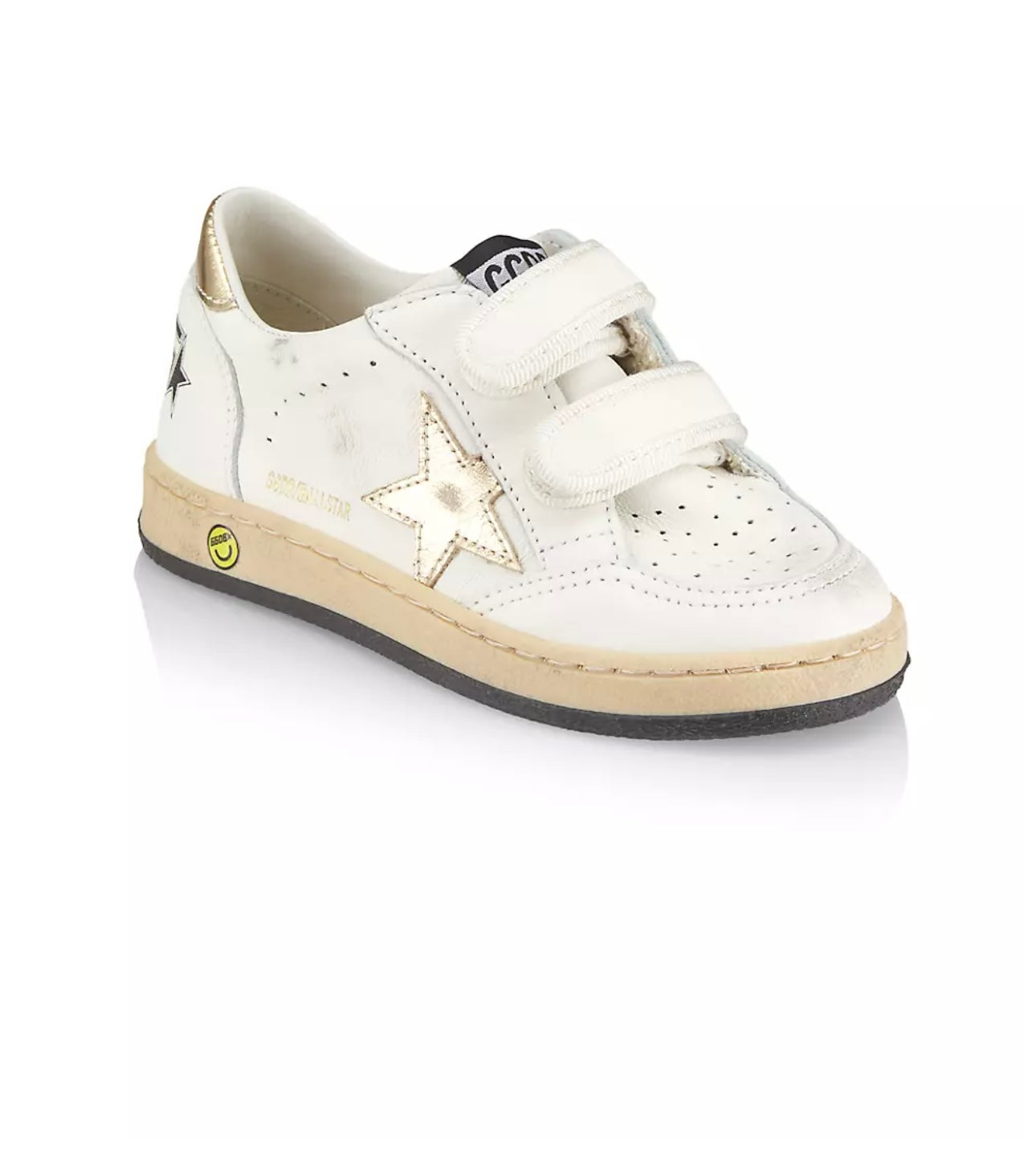 Golden Goose White Ball Star Strap Sneaker Tassel Children Shoes