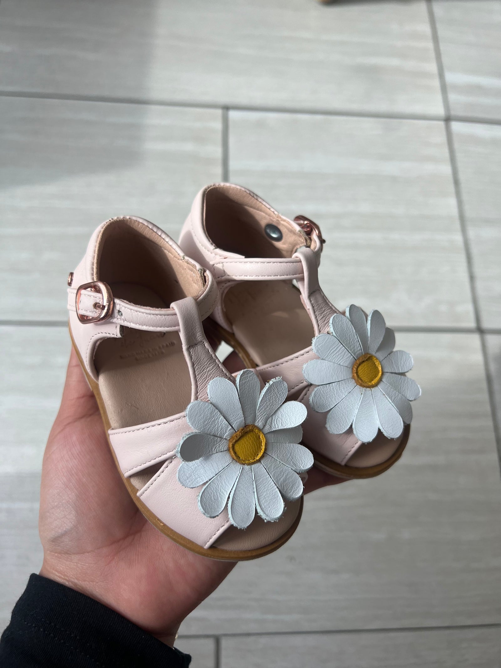 Manuela Pink Daisy Baby Sandal-Tassel Children Shoes