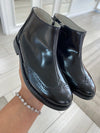 Bonpoint Black Florentic Wingtip Dress Boot-Tassel Children Shoes