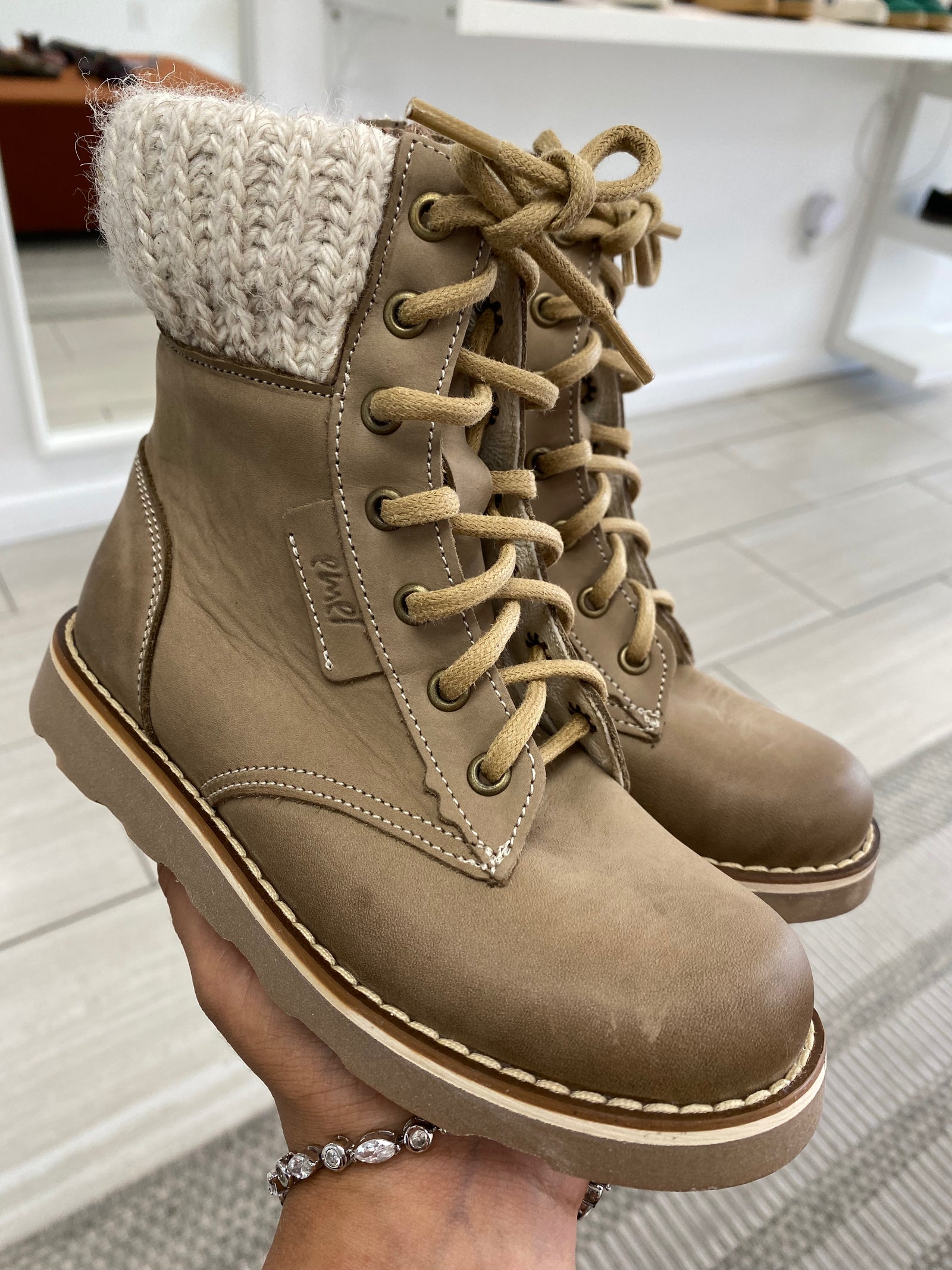 Emel Desert Nubok Sweater Boot-Tassel Children Shoes