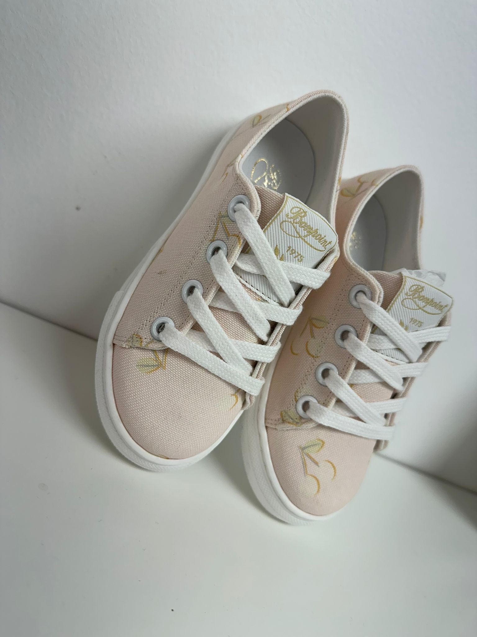 Bonpoint Cherry Lace Up Sneaker-Tassel Children Shoes