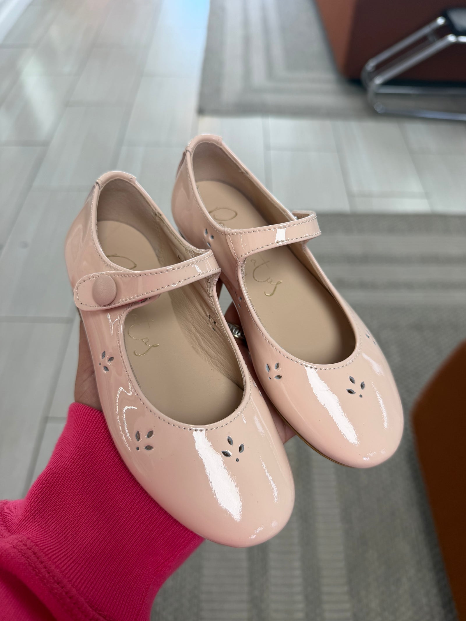 Papanatas Barbie Patent Perf Mary Jane-Tassel Children Shoes