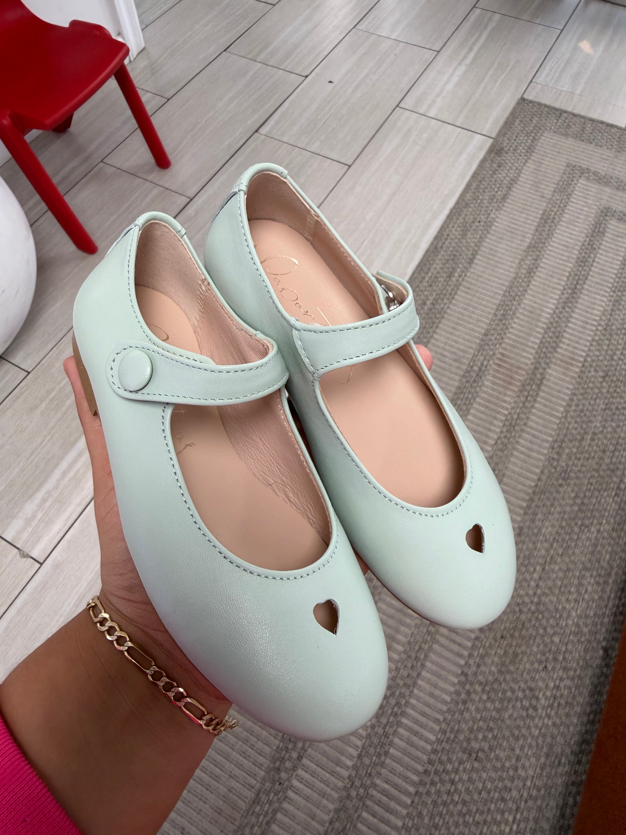 Papanatas Sage Heart Cutout Mary Jane-Tassel Children Shoes