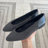 Blublonc Gray Wool Pointed Flat-Tassel Children Shoes