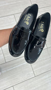 LMDI All Black Heart Loafer-Tassel Children Shoes