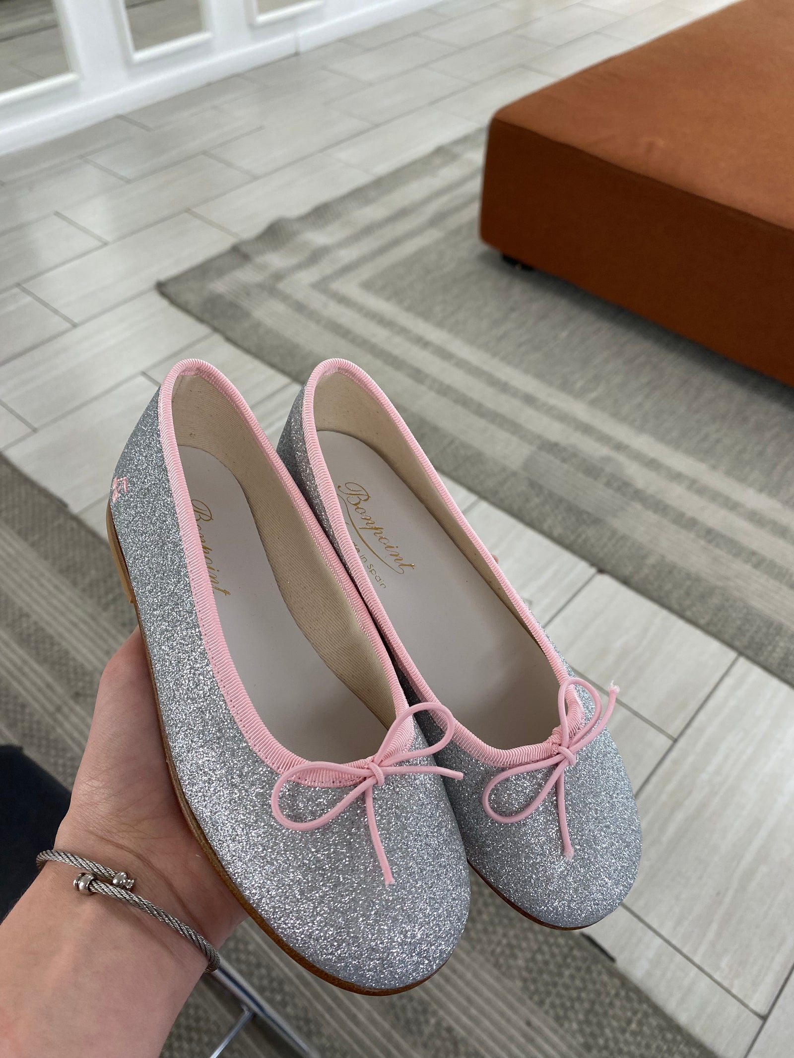 Bonpoint Argent Ballet Flat-Tassel Children Shoes