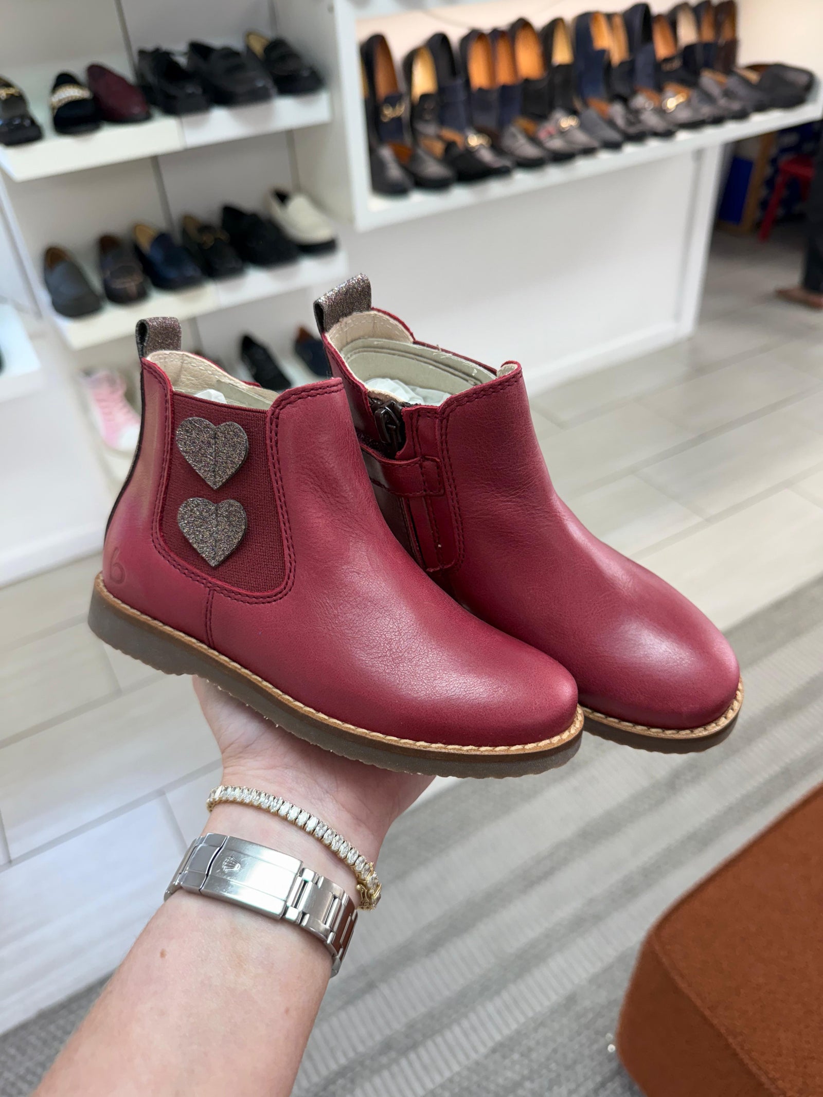 Beberlis Red Heart Bootie-Tassel Children Shoes