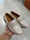 Atlanta Mocassin Sand Plaid Penny Loafer-Tassel Children Shoes