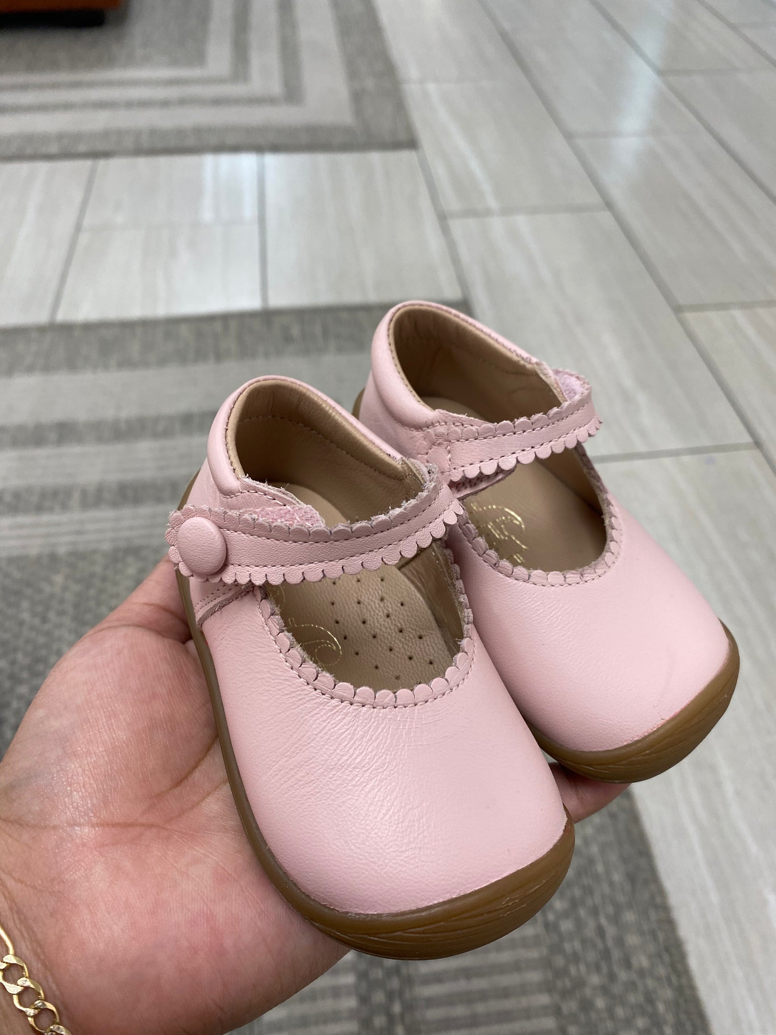 Papanatas Pink Soft Scalloped Baby Shoe-Tassel Children Shoes
