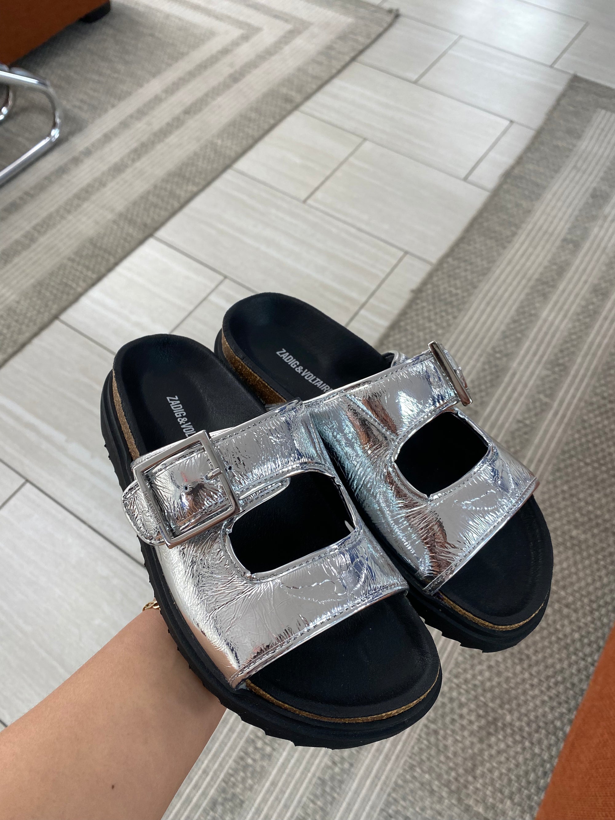 Zadig and Voltaire Mirror Slide-Tassel Children Shoes
