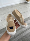 Pepe Sanda Linen Crown Slip On Shoe-Tassel Children Shoes