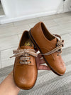 Pepe Luggage Leather Lace Oxford-Tassel Children Shoes