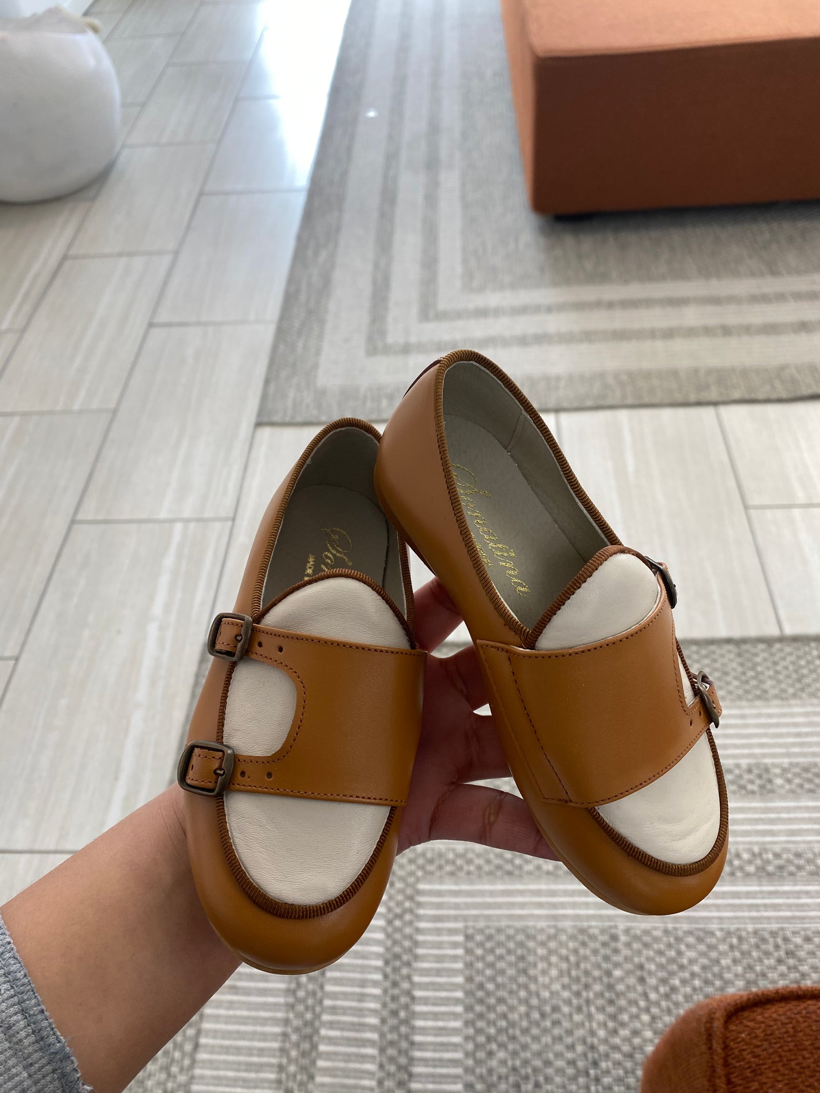 Sonatina Camel and Cream Oxford-Tassel Children Shoes