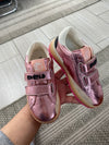 Rondinella Pink Metallic Velcro Sneaker-Tassel Children Shoes