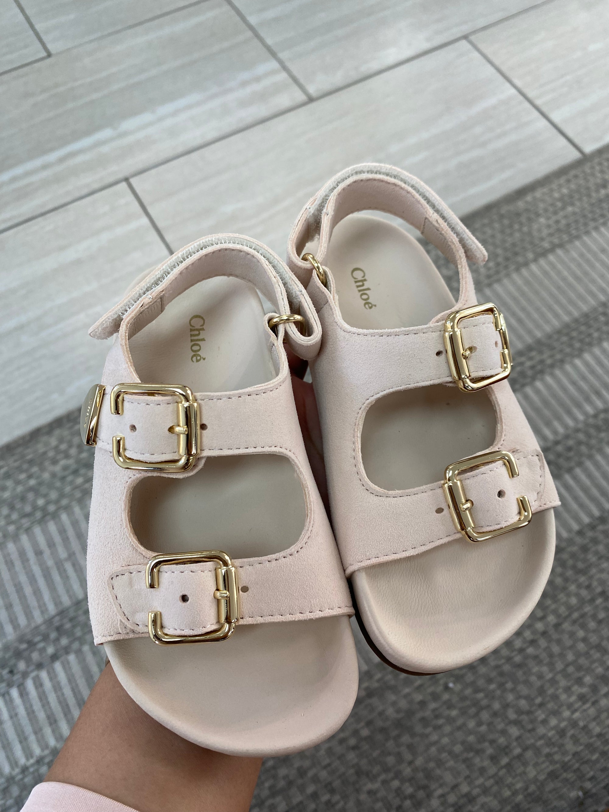 Chloe Pink Velcro Sandal-Tassel Children Shoes