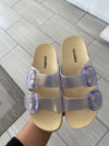 Mini Melissa Pearl Yellow Jelly Slide-Tassel Children Shoes