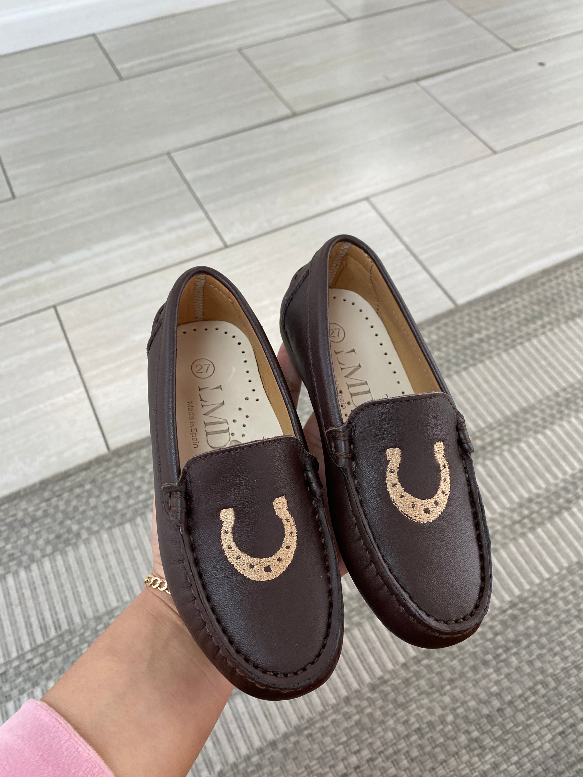 LMDI Brown Horseshoe Loafer-Tassel Children Shoes