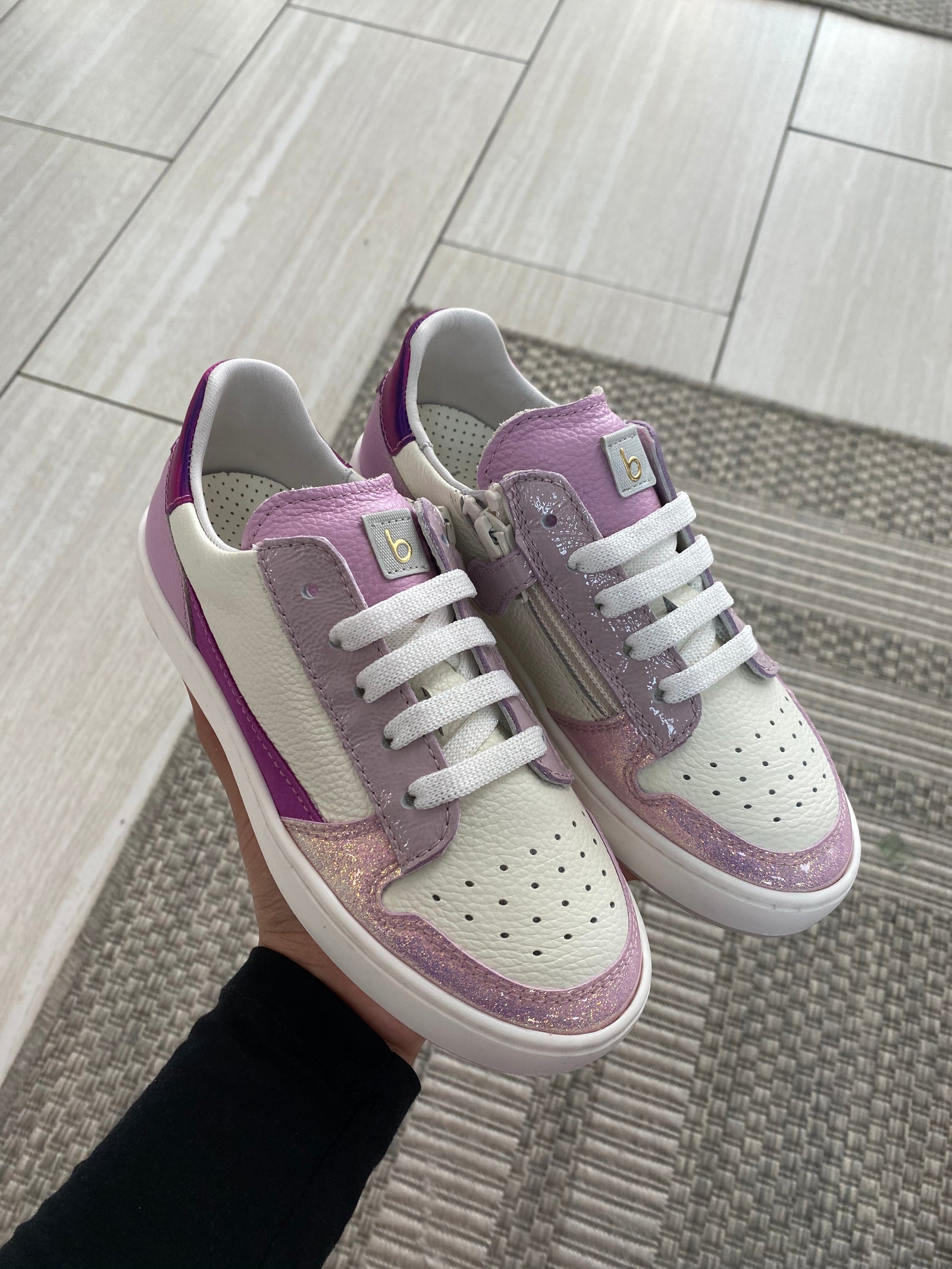 Beberlis Lilac Zipper Sneaker-Tassel Children Shoes